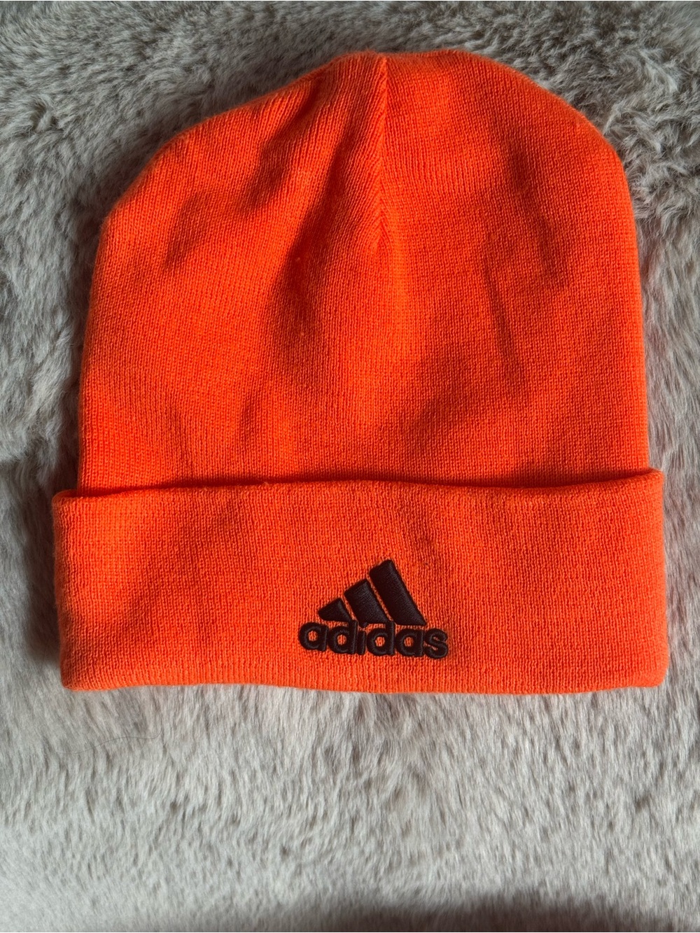 adidas adult Orange Cuffed Beanie